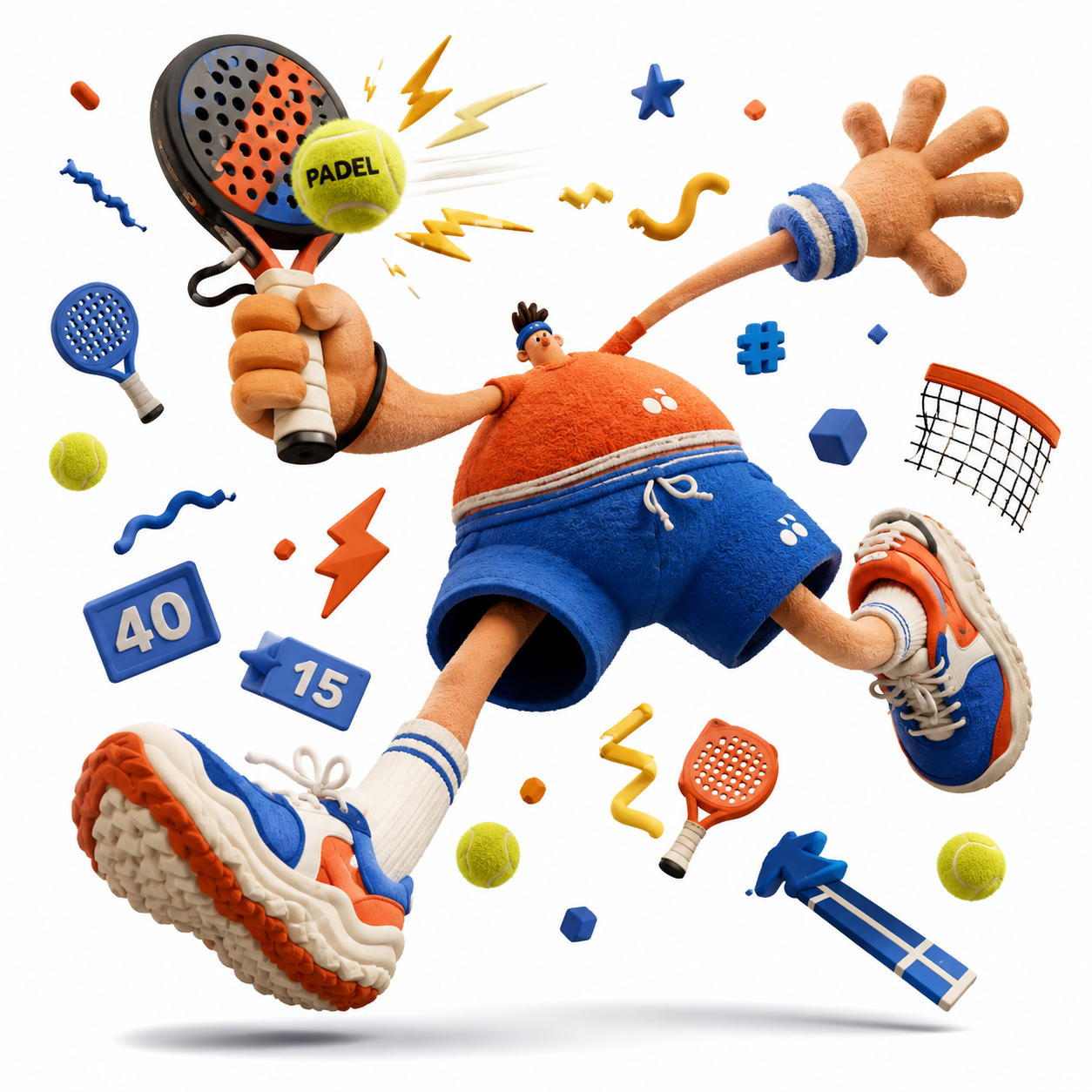 Padel player illustration